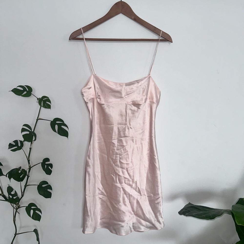 La SENZA Pink Chemise with Spaghetti Straps